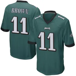 Men's A.J. Brown Philadelphia Eagles No.11 Game Team Color Jersey - Green