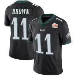 Men's A.J. Brown Philadelphia Eagles No.11 Limited Alternate Vapor Untouchable Super Bowl LIX Jersey - Black