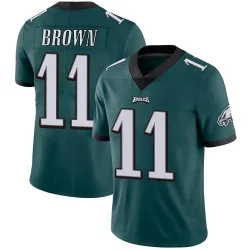 Men's A.J. Brown Philadelphia Eagles No.11 Limited Midnight Team Color Vapor Untouchable Jersey - Green