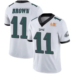 Men's A.J. Brown Philadelphia Eagles No.11 Limited Vapor Untouchable Super Bowl LIX Jersey - White