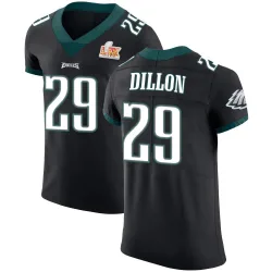 Men's AJ Dillon Philadelphia Eagles No.29 Elite Alternate Vapor Untouchable Super Bowl LIX Jersey - Black