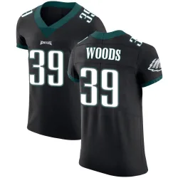 Men's A.J. Woods Philadelphia Eagles No.39 Elite Alternate Vapor Untouchable Jersey - Black