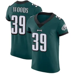 Men's A.J. Woods Philadelphia Eagles No.39 Elite Midnight Team Color Vapor Untouchable Jersey - Green