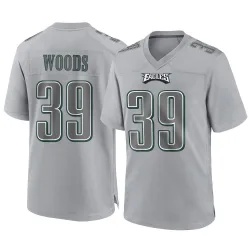Men's A.J. Woods Philadelphia Eagles No.39 Game Atmosphere Fashion Jersey - Gray