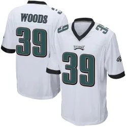 Men's A.J. Woods Philadelphia Eagles No.39 Game Jersey - White
