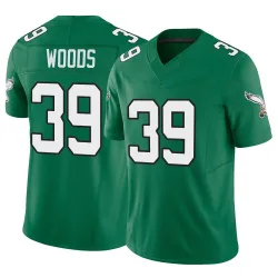 Men's A.J. Woods Philadelphia Eagles No.39 Limited Kelly Alternate Vapor F.U.S.E. Jersey - Green