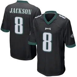 Men's Adoree' Jackson Philadelphia Eagles No.8 Game Alternate Jersey - Black
