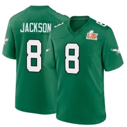 Men's Adoree' Jackson Philadelphia Eagles No.8 Game Kelly Alternate Super Bowl LIX Jersey - Green