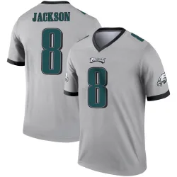 Men's Adoree' Jackson Philadelphia Eagles No.8 Legend Silver Inverted Jersey
