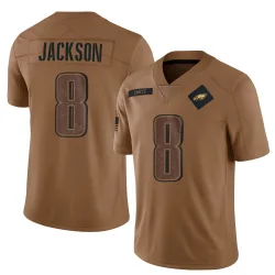 Men's Adoree' Jackson Philadelphia Eagles No.8 Limited 2023 Salute To Service Jersey - Brown