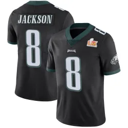 Men's Adoree' Jackson Philadelphia Eagles No.8 Limited Alternate Vapor Untouchable Super Bowl LIX Jersey - Black