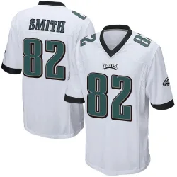 Men's Ainias Smith Philadelphia Eagles No.82 Game Jersey - White