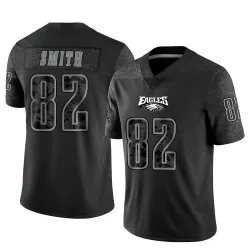 Men's Ainias Smith Philadelphia Eagles No.82 Limited Reflective Jersey - Black