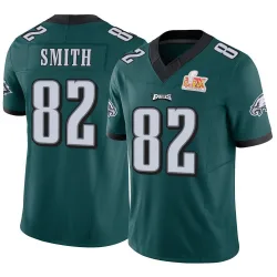 Men's Ainias Smith Philadelphia Eagles No.82 Limited Vapor F.U.S.E. Super Bowl LIX Jersey - Green