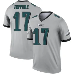 Men's Alshon Jeffery Philadelphia Eagles No.17 Legend Silver Inverted Jersey