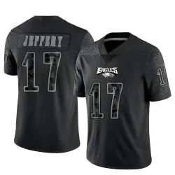 Men's Alshon Jeffery Philadelphia Eagles No.17 Limited Reflective Jersey - Black