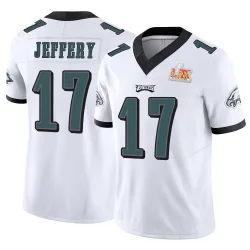 Men's Alshon Jeffery Philadelphia Eagles No.17 Limited Vapor F.U.S.E. Super Bowl LIX Jersey - White