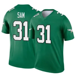Men's Andre' Sam Philadelphia Eagles No.31 Legend Kelly Alternate Jersey - Green