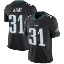 Men's Andre' Sam Philadelphia Eagles No.31 Limited Alternate Vapor Untouchable Jersey - Black