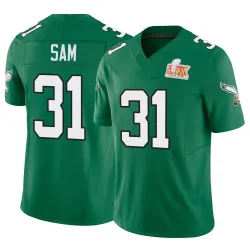 Men's Andre' Sam Philadelphia Eagles No.31 Limited Kelly Alternate Vapor F.U.S.E. Super Bowl LIX Jersey - Green