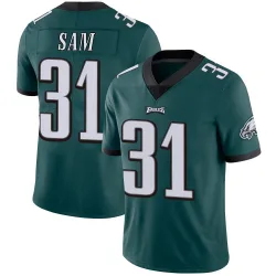 Men's Andre' Sam Philadelphia Eagles No.31 Limited Midnight Team Color Vapor Untouchable Jersey - Green
