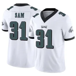 Men's Andre' Sam Philadelphia Eagles No.31 Limited Vapor F.U.S.E. Jersey - White