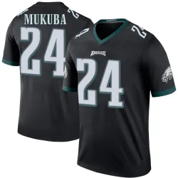 Men's Andrew Mukuba Philadelphia Eagles No.24 Legend Color Rush Jersey - Black