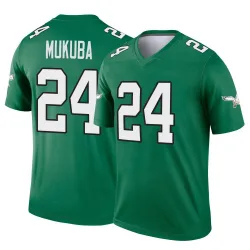 Men's Andrew Mukuba Philadelphia Eagles No.24 Legend Kelly Alternate Jersey - Green