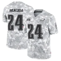 Men's Andrew Mukuba Philadelphia Eagles No.24 Limited 2024 Salute to Service Jersey - Arctic Camo