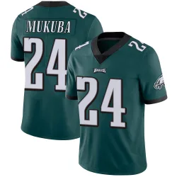Men's Andrew Mukuba Philadelphia Eagles No.24 Limited Midnight Team Color Vapor Untouchable Jersey - Green