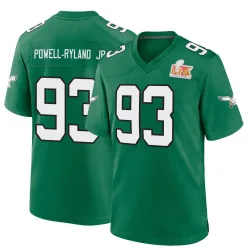 Men's Antwaun Powell-Ryland Jr. Philadelphia Eagles No.93 Game Kelly Alternate Super Bowl LIX Jersey - Green