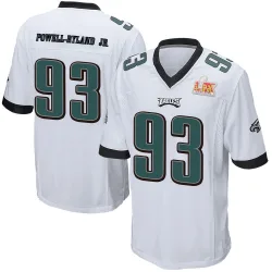 Men's Antwaun Powell-Ryland Jr. Philadelphia Eagles No.93 Game Super Bowl LIX Jersey - White