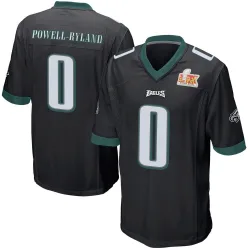Men's Antwaun Powell-Ryland Philadelphia Eagles No.0 Game Alternate Super Bowl LIX Jersey - Black