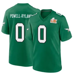 Men's Antwaun Powell-Ryland Philadelphia Eagles No.0 Game Kelly Alternate Super Bowl LIX Jersey - Green