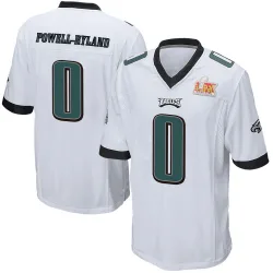 Men's Antwaun Powell-Ryland Philadelphia Eagles No.0 Game Super Bowl LIX Jersey - White