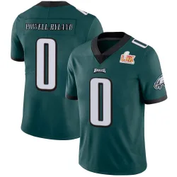 Men's Antwaun Powell-Ryland Philadelphia Eagles No.0 Limited Midnight Team Color Vapor Untouchable Super Bowl LIX Jersey - Green