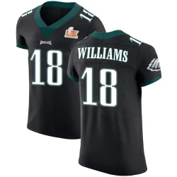 Men's Avery Williams Philadelphia Eagles No.18 Elite Alternate Vapor Untouchable Super Bowl LIX Jersey - Black