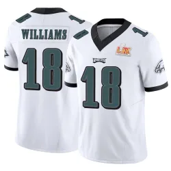 Men's Avery Williams Philadelphia Eagles No.18 Limited Vapor F.U.S.E. Super Bowl LIX Jersey - White