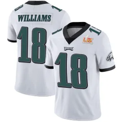 Men's Avery Williams Philadelphia Eagles No.18 Limited Vapor Untouchable Super Bowl LIX Jersey - White