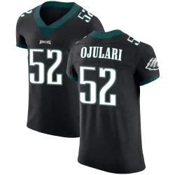 Men's Azeez Ojulari Philadelphia Eagles No.52 Elite Alternate Vapor Untouchable Jersey - Black