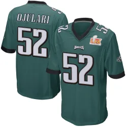 Men's Azeez Ojulari Philadelphia Eagles No.52 Game Team Color Super Bowl LIX Jersey - Green