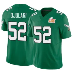 Men's Azeez Ojulari Philadelphia Eagles No.52 Limited Kelly Alternate Vapor F.U.S.E. Super Bowl LIX Jersey - Green