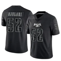 Men's Azeez Ojulari Philadelphia Eagles No.52 Limited Reflective Jersey - Black