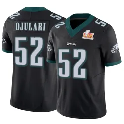 Men's Azeez Ojulari Philadelphia Eagles No.52 Limited Vapor F.U.S.E. Super Bowl LIX Jersey - Black