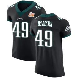 Men's BJ Mayes Philadelphia Eagles No.49 Elite Alternate Vapor Untouchable Super Bowl LIX Jersey - Black