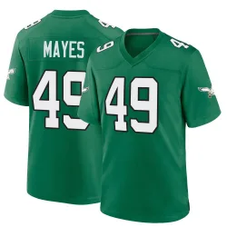 Men's BJ Mayes Philadelphia Eagles No.49 Game Kelly Alternate Jersey - Green