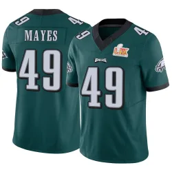 Men's BJ Mayes Philadelphia Eagles No.49 Limited Vapor F.U.S.E. Super Bowl LIX Jersey - Green