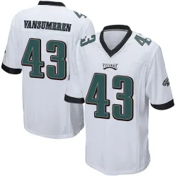 Men's Ben VanSumeren Philadelphia Eagles No.43 Game Jersey - White