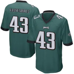 Men's Ben VanSumeren Philadelphia Eagles No.43 Game Team Color Jersey - Green