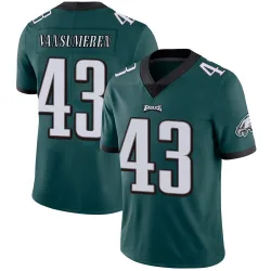 Men's Ben VanSumeren Philadelphia Eagles No.43 Limited Midnight Team Color Vapor Untouchable Jersey - Green